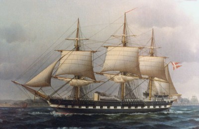 J. Dahl: Fregatten Jylland, 1883