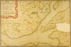 Georg Coldevins kort over Frosten Compagnie-District, 1739,
       original p Universitetsbiblioteket i Trondheim