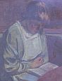 Hugo Larsen: A reading Girl, (1918).
