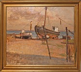 Hugo Larsen: Fishing Boats Ashore, 1923