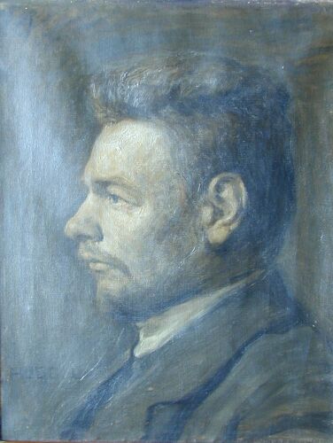 Hugo Larsen: The writer and artist Achton Friis, appr. 1899