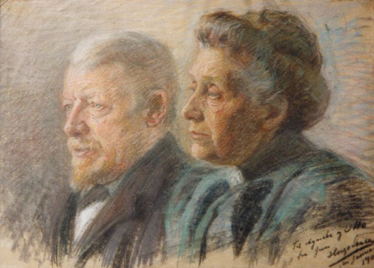 Hugo Larsen: Sofus og Isidora Larsen, 1908.