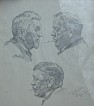Hugo Larsen: Three Gentlemen in Profile, 1919. Click to see a larger reproduction