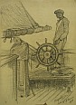Hugo Larsen: Rorgngeren p motorskonnerten Viking, St. Thomas 1907
