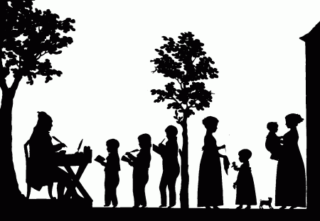 Degnen i Grse Peder Andersen Rugaard med familie o. 1817-18