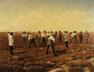Hugo Larsen: Prisoners working on the Moor, 1901.