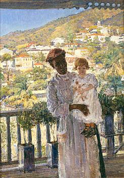 Hugo Larsens maleri af Nanna med barnet, St. Thomas