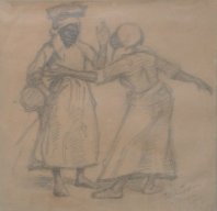 Hugo Larsen: Negerkvinder, St. Thomas 1905. Klik for at se en st�rre reproduktion.