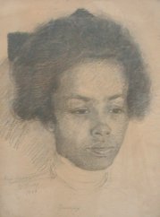 Hugo Larsen: Negerpige fra St. Croix (kul), 1906. Klik for at se en st�rre reproduktion.