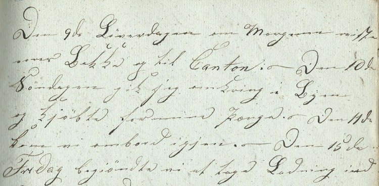 Uddrag fra dagbogen, januar 1830