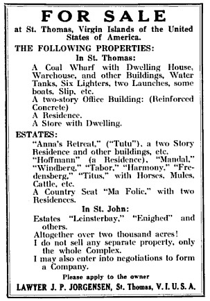 Annonce i Shipping, januar 1918